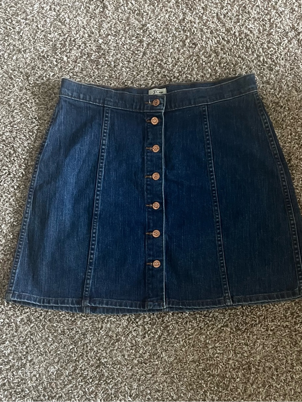 J. Crew Button Front Mini Skirt